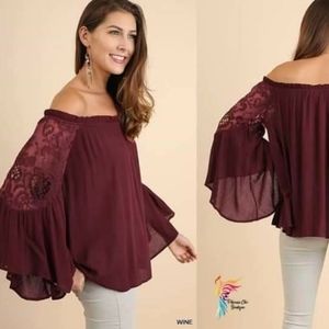 Lace Bell Sleeve Top